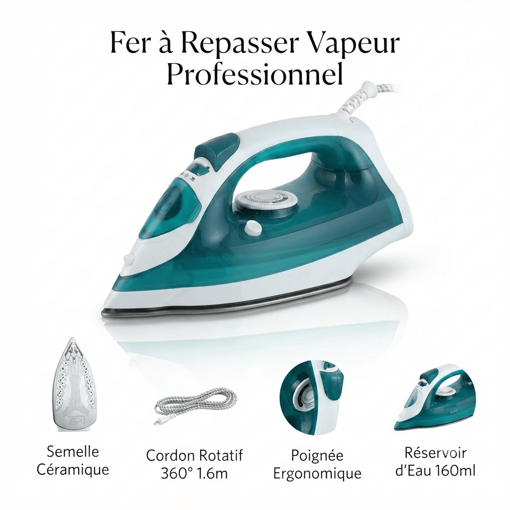 Fer à repasser vapeur Sonifer : Vêtements impeccables, 1600W