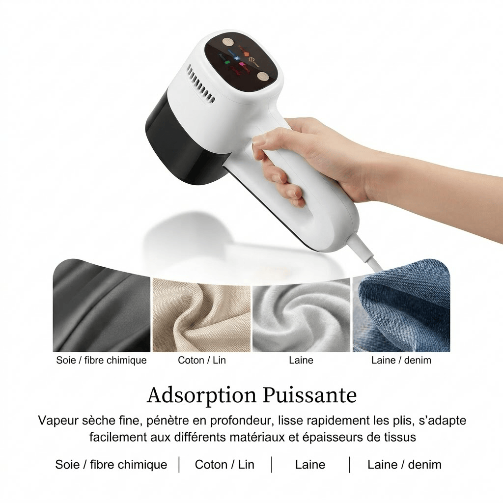 Défroisseur vapeur portable : linge impeccable en un seul geste