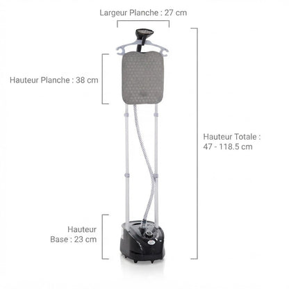 Défroisseur vapeur vertical 1950W : repassage rapide et simple